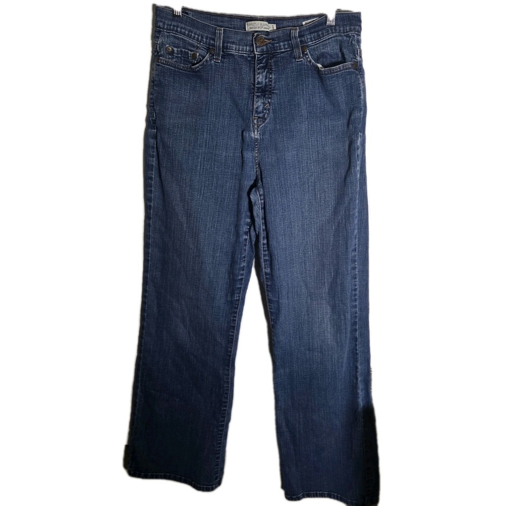Levi's 512 Perfectly Slim Boot Cut Jeans Wom Sz 14 Medium Blue Denim Mid Rise
